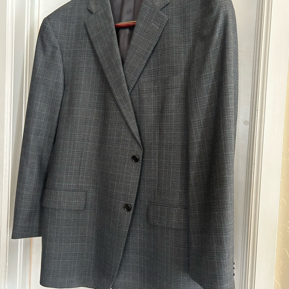 Hartstrings Charcoal and navy  Plaid Blazer